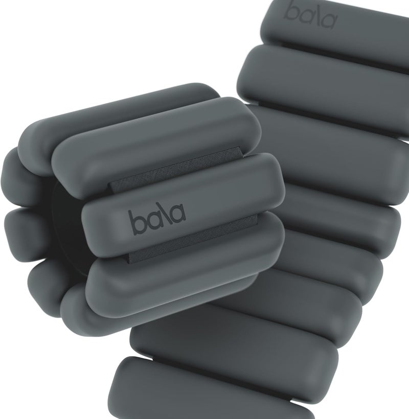 Bala Bangles Wrist & Ankle Weights - Adjustable Weighted Bands for Women & Men - Soft Silicone Arm & Leg Weights for Pilates, Yoga, Walking, Barre, Home Workout & Strength Training Exercise - Image 1
